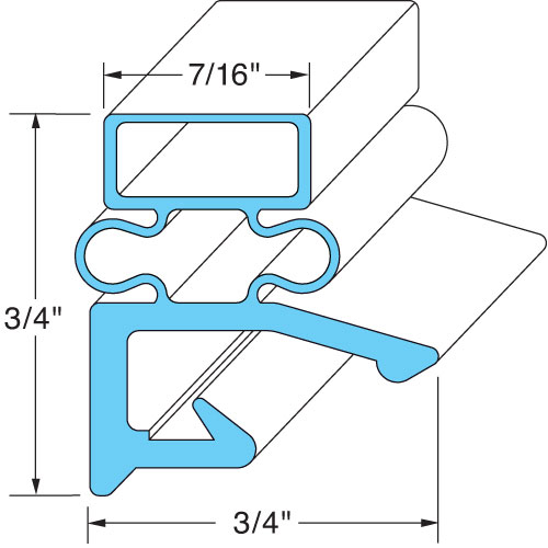 (image for) Vulcan Hart 00-280984-00002 DOOR GASKET 24-1/2" X 29-1/2"